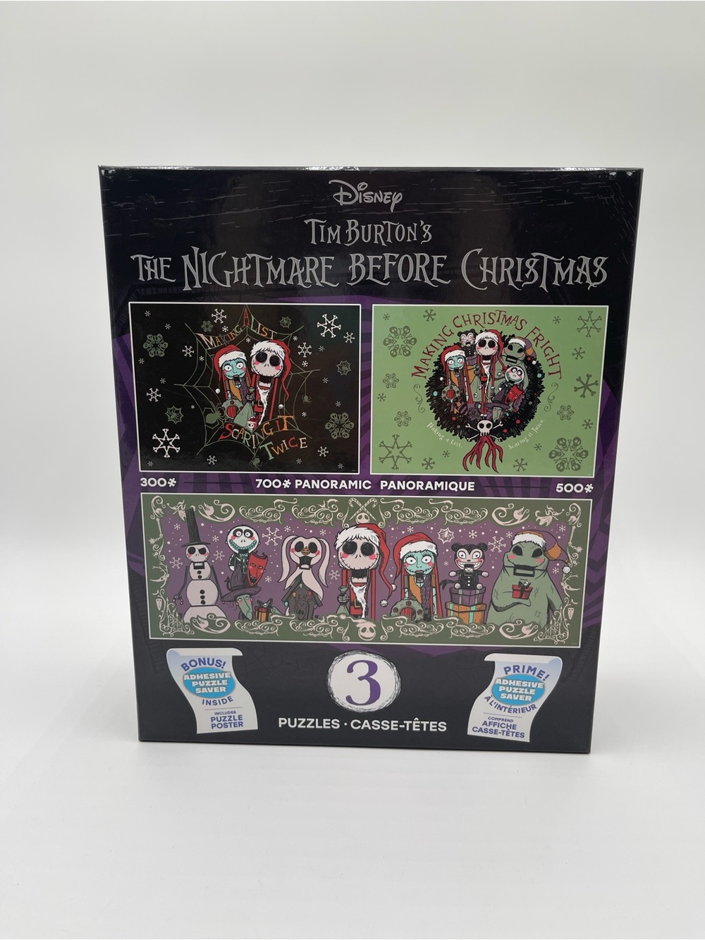 Disney’s The Nightmare Before Christmas Holiday Collection 3 Puzzles New In Box